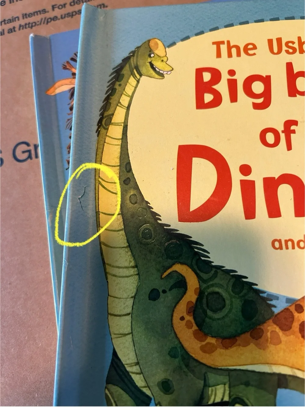 Usborne book of Big Animals and Big Dinosaurs